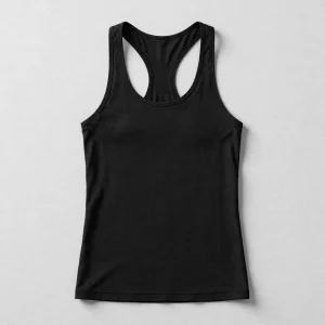 black racerback tank top