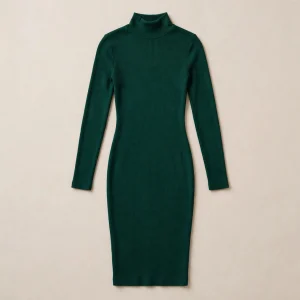 emerald knit dress