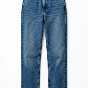 high waisted jeans flatlay