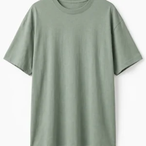 sage green tshirt flatlay